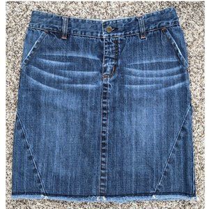 Roxy Blue Denim Skirt Juniors Size 5 Original Surf Brand Aged With Love Cotton
